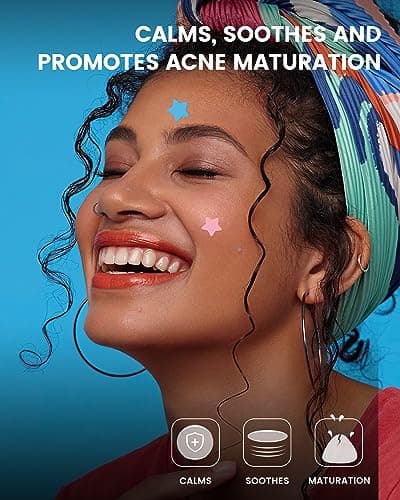 Jefusst Star Acne Patches 168 Counts, Pimple Patch Pimple Patches for Face Pimple Patches Stars Hydrocolloid Acne Patches Cute Zit Patches Healing Sticker, Pink, Blue and Orange view 6