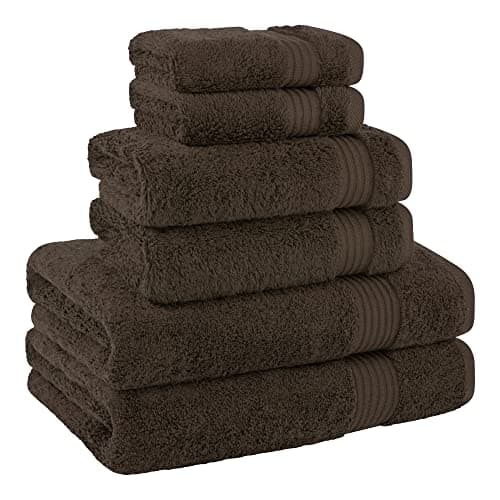 Cotton Paradise 6 Piece Towel Set, 100% Cotton Soft Absorbent Turkish Towels for Bathroom, 2 Bath Towels 2 Hand Towels 2 Washcloths, Brown Towel Set view 5