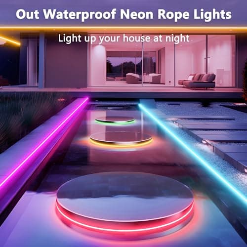 YILINM Neon RGB Rope Lights,IP67 Waterproof,Flexible Led Rope Lights,Control with App/Remote,Music Sync,for Gaming Room Living Bedroom Wall Decor (20FT) view 6