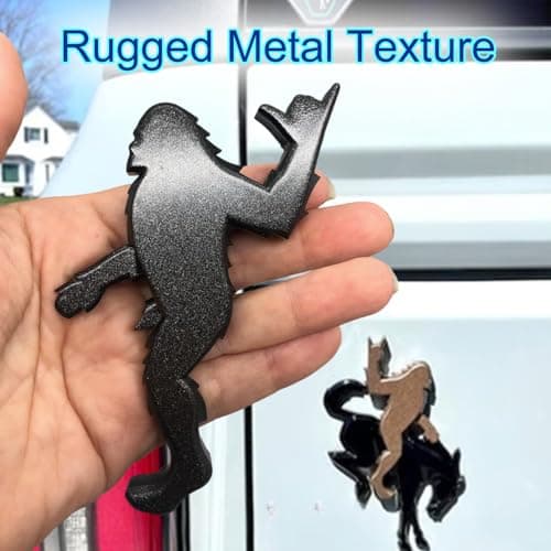 Add-A-Squatch Emblem for Your Bronco,3D Tailgate Emblem Overlay for SUV - Universal Fit 3"x4" Raised Design, Black Automotive Decor with 3M Tape(No Horse) (Loose, Black) view 6