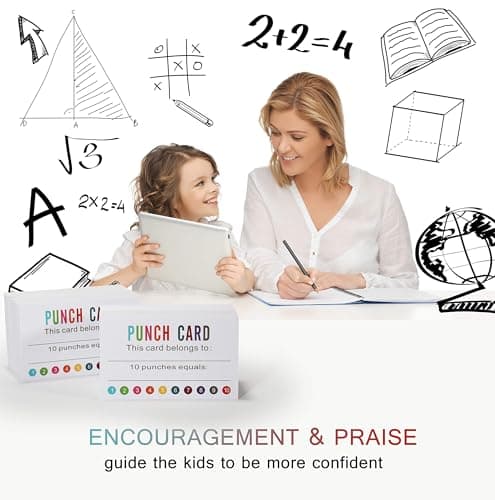 ONEDONE Punch Cards (Pack of 200) Reward Punch Cards for Classroom Behavior Incentive Awards for Kids Students Teachers Home Classroom School Business Loyalty Gift Card - 3.5" x 2" view 5