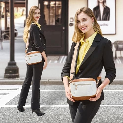 Crossbody Purse for Women Small Crossbody Bags Trendy Vegan Leather with Adjustable Shoulder Straps Gift for Mother Wife Mom view 3