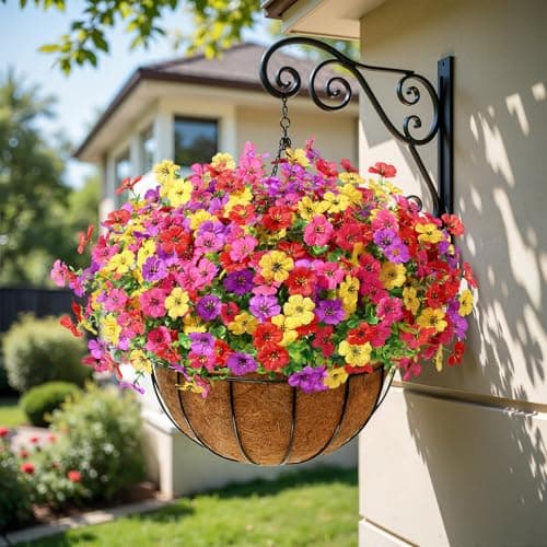 Alupssuc 24 Bundles Artificial Flowers for Outdoors Decoration, UV Resistant Silk Faux Daisy Flora Spring Fake Plastic Plants Greenery for Outside Indoor Yard Home Porch Window Box Decor, Mix 4 Colors view 6