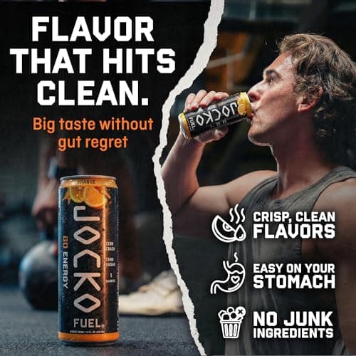 Jocko GO Energy Drink (Afterburner Orange) - Keto, Vitamin B12, Vitamin B6, Electrolytes, L Theanine, Magnesium- Energy Boost, Sugar Free Nootropic Monk Fruit Blend - 12 Pack view 4