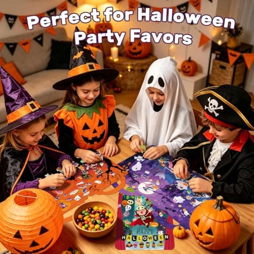 Elfew 3 Pack Halloween Reusable Sticker Books for Toddlers 2-4 view 5