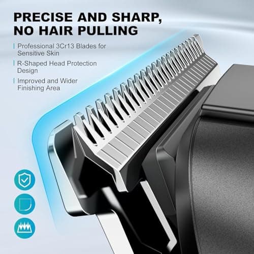 Kensen Manscape Dual Speed Body Hair Trimmer Men, 4-in-1 Beard Trimmer for Men, 210 Mins Usage Time Rechargeable Body Shaver for Hair/Beard/Ball/Groin, Waterproof Male Grooming Kit for Pubic Hair view 3