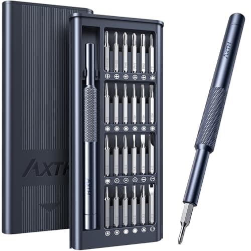 AXTH 25-in-1 Small Precision Screwdriver Set, Professional Magnetic Mini Repair Tool Kit for Phone, Computer, Watch, Laptop, Macbook, Ring Doorbell, Eyeglass, Electronic, [Bearing Steel] Screw Driver — image 1