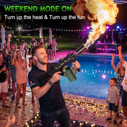 Flame Thrower Propane Torch Gun, 3272°F Trigger-Ignition Grill Blow Torch | Novelty Flamethrower Gun Torch for BBQ, Searing Steak, Campfire, Charcoal Starter, Welding & Weeding (Tank Not Included) view 2