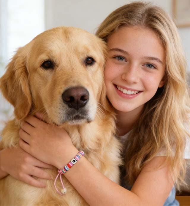 QIRUIMI Pet Memorial Gifts, Rainbow Bridge Bracelet for Beloved Dog Cat, Memorial Bracelet for Women Men Who Lost Pets, Pet Sympathy Gift view 2