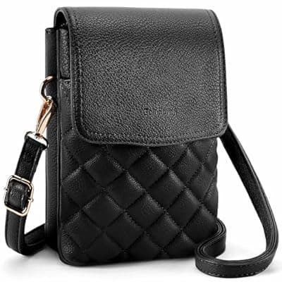 Goinsound RFID Small Crossbody Purses for Women Quilted Cell Phone Purse with RFID Blocking Credit Card Slots