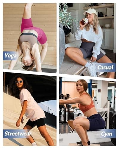 NexiEpoch 2 Pack Biker Shorts for Women - 3"/5"/8" Booty Volleyball High Waisted Black Spandex Shorts for Yoga Dance Workout view 6