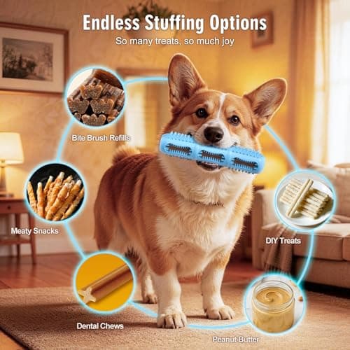 Eternalyme Bite and Brush Chew Toys for Small and Medium Breeds，Dogs Dental Chew，Teething Chew Toys，Toothbrush Toy for Cleaning Teeth and Keeping Dogs Busy(3-Pack) view 4