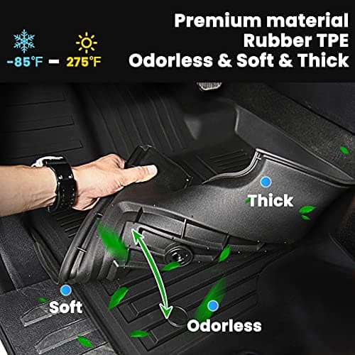 Auxko Floor Mats for Hyundai Palisade Gas 2026 2027 Accessories | Full Coverage with Cargo & Backrest Mat,All Weather Protection,Odorless,Anti Slip,Rain&Salt Resistant,Pet Friendly view 6