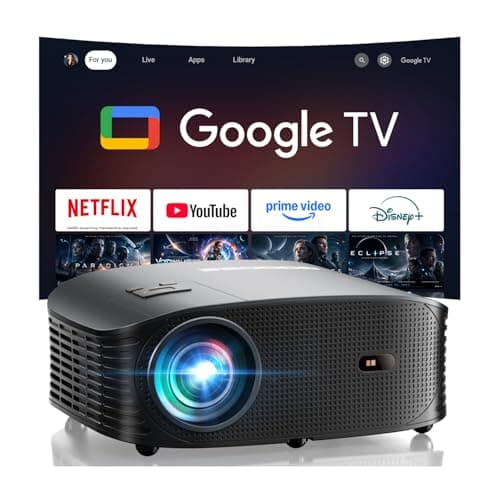 GOODEE Mini Projector [Official Licensed Google TV] Built-in Apps | 2000Lumens, Native 1080P Compatible with Netflix/YouTube/Prime Video, Support WiFi and Bluetooth, HDMI/Phone/Laptop — image 1