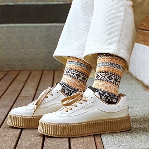 Wool Socks for Women Womens Winter Warm Wool Sock Men Boots Socks for Women view 5