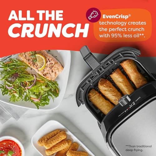Instant Pot 6QT VORTEX Plus Air Fryer, 6-in-1, Air Fry, Broil, Dehydrate, Crisp, Roast, Reheat, Bake, Dishwasher-Safe Airfryer basket, from the Makers of Instant Pot, Stainless Steel view 6