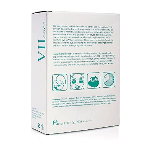 VIIcode O2M Oxygen Eye Mask for Wrinkles Dark Circles Puffy Eyes Relieve Tired Eyes 6 Pads/Box 3 Boxes for a Course of Treatment view 3