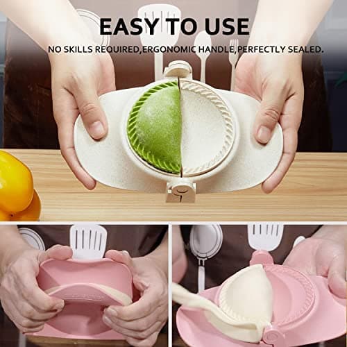 MUMSUNG Empanada Maker Press, 6 Inch Extra Large Dumpling Maker Set with Dough Cutter, Dumpling Mold Set for Pierogi, Pastelitos, Calzone, Turnovers, Chinese Dumpling 6" view 3