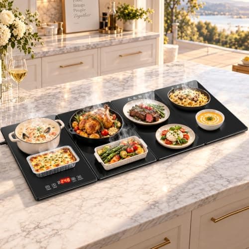 Electric Warming Tray, 4-in-1 Food Warmers for Parties Buffet, Easy Clean — image 1
