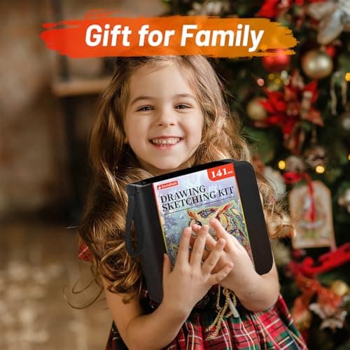 141 PCS Art Supplies Sketching Kit Pro Max, Drawing Pencils with Sketchbook, Coloring Book, Colored Graphite Charcoal Watercolor & Metallic Pencils, Drawing Supplies Gifts for Artists Adults Kids view 2