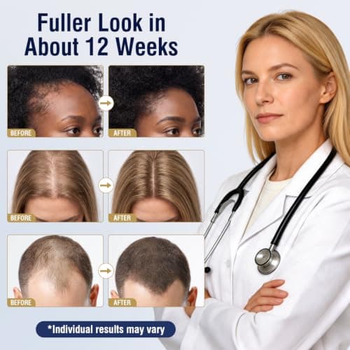 5% Minoxidil Hair Growth Serum Roll-On for Men & Women, Scalp Applicator for Hair Regrowth Treatment with Rosemary & Biotin, Fast-Absorbing Herbal Blend, Non-Greasy, Easy Dosage Control, 4x0.85 fl oz view 3