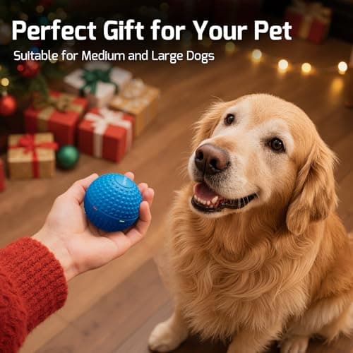 SNOYWEN Smart Interactive Dog Toy, Automatic Moving Bouncing Rolling Ball, Food-Grade Rubber Material IPX7 Waterproof Active Ball for Medium and Large Dogs view 5