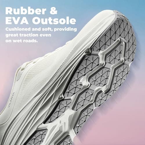 Vilanva Women's Comfortable Walking Shoes Cushion Running Tennis Sneakers Non-Slip Workout Gym Athletic Breathable Trendy Fashion Sneakers view 5