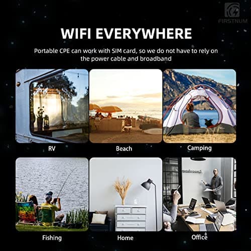 Firstnum CPE C600C WiFi Router with SIM Card Slot, 4G LTE CAT7 300 Mbps WiFi, Portable Travel Long Range Wireless Router Outdoor/Indoor 802.11a/b/n/g/ac 1200Mbps for Home/Truck/RV view 2