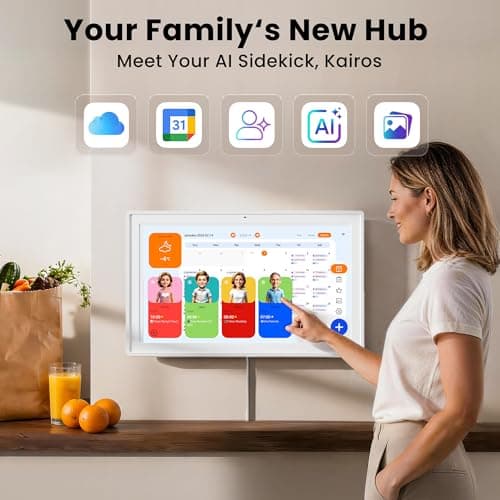 15.6'' Digital Calendar Wall Touch Screen, No Subscription Family Planner view 3