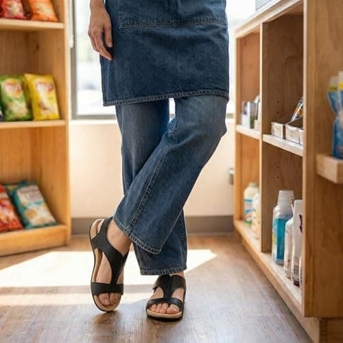 Athlefit Orthopedic Sandals for Women Comfortable Beach Orthotic Sandals with Arch Support view 3
