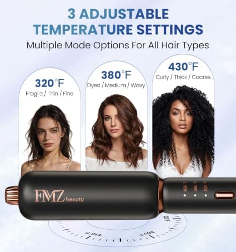 FMZ Flat Iron Hair Straightener, Titanium Ceramic Hair Straighteners for Women, Rotating 4-in-1 Dual Voltage Travel Flat Iron for Straightening, Curling, Volumizing, Root Lift, 10s Fast Heat, Black view 5