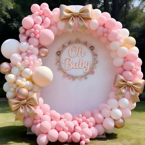 Valentines Day Decorations Pink Balloon Garland Arch Kit 162Pcs Rose Gold Pink Balloon Arch Kit for Girls Birthday Wedding Princess Theme Bridal Shower Galentines Day Decor view 6