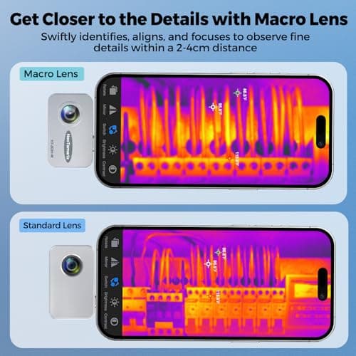Thermal Camera for Android USB-C, 512x384 Super Resolution with Macro Lens, NeoTamarix 256x192 IR Resolution Thermal Imager, 5°F to 1022°F, Work for Home Industrial PCB Inspection(NOT for iOS) view 4