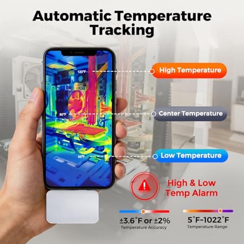 Thermal Camera for Android USB-C, 512x384 Super Resolution with Macro Lens, NeoTamarix 256x192 IR Resolution Thermal Imager, 5°F to 1022°F, Work for Home Industrial PCB Inspection(NOT for iOS) view 6