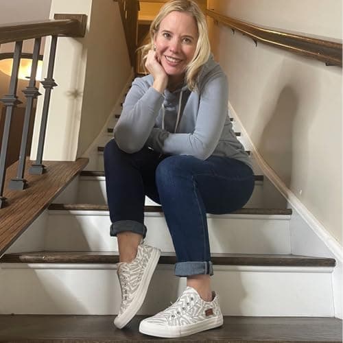 JENN ARDOR Womens Slip On Fashion Sneakers No Laces Comfortable Casual Low Canvas Sneakers Flats Walking Shoes view 2