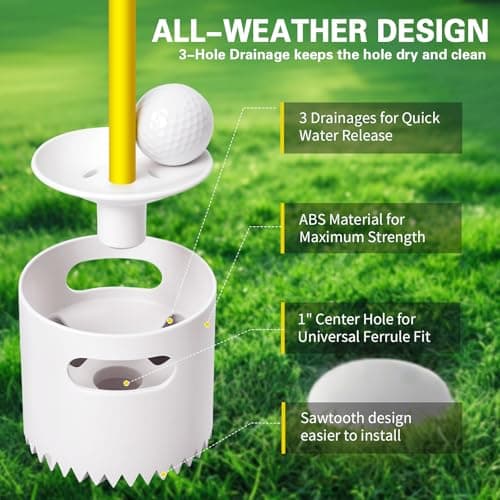 Beach Golf Putting Game Set, Mini Golf Course for Sand Beach Backyard with Digger, 2 Adjustable Putters, 2 Flags & Putting Hole Cups, 6 Balls & Travel Bag, Gift Idea for Men Women Boys Girls view 6