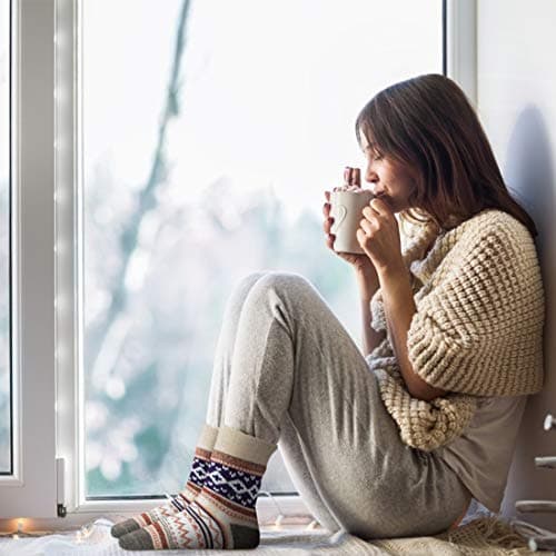 FYC Socks for Women Warm Wool Winter Women Socks, Women Christmas Gift | Women Christmas Gift Birthday,Stretchy Cuffs,Cozy House Socks,Outdoor Winter & Boot Socks,Gifting & White Elephant Exchanges view 6
