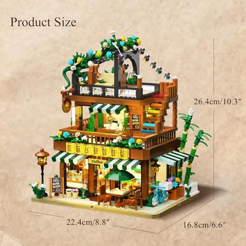 City Coffee House Building Set for Adults, 1764 PCS Café House Shop Building Block Toy with Ordering Counter Construction Model Kit Mother's Day Home Decor Birthday Gift for Girls Women Age14+ view 3