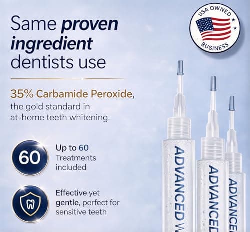Advanced White Teeth Whitening Gel Refill Pack – 60 Treatments | 35% Carbamide Peroxide Professional Dental-Grade Gel | 3×10 mL Syringes | Restore+ Nano-Hydroxyapatite Toothpaste | Trays Not Included view 6