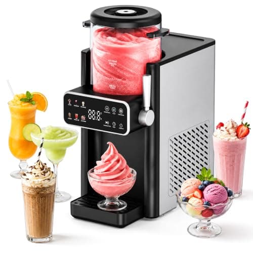 Slushie Machine for Home, Ice Cream Maker, 6 Presets, No Ice Needed, Black — image 1