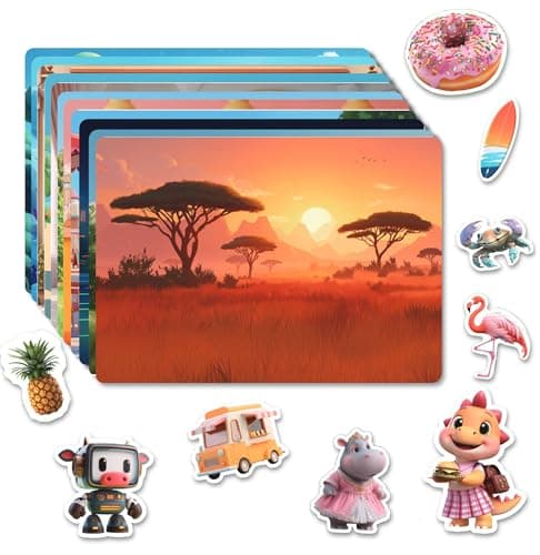 Dino Fun Reusable Sticker & Coloring Book for Kids | 2-in-1 Set with 160+ Stickers, 6 Markers & 11 Themes | Educational Travel Toy Gift for Ages 4-8 view 4