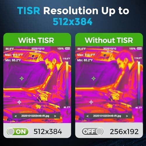 Handheld Thermal Imaging Camera with 2MP Visual Camera, 512x384 Super Resolution, NeoTamarix Thermal Camera 256x192 IR Resolution with 32GB SD Card, Video Recording & PC 2D/3D Analysis Supported view 2