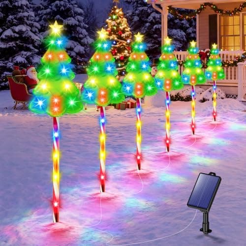 Solar Christmas Decorations, Christmas Tree Pathway lights Outdoor — image 1
