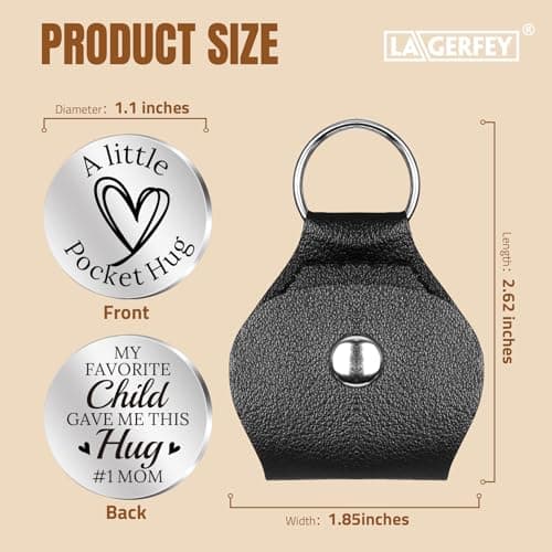 LAGERFEY Mothers Day Graduation Inspirational Keychain Gifts,Valentines Day for Him Her Gifts - Pocket Hug, Gifts for Men view 2