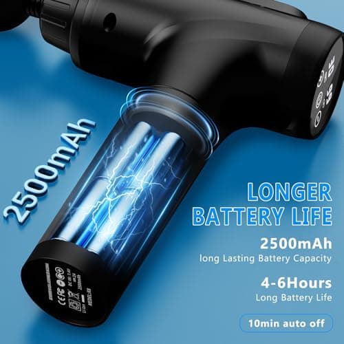 APHERMA Massage Gun, Muscle Massage Gun for Athletes Handheld Electric Deep Tissue Back Massager, Percussion Massage Device for Pain Relief with 30 Speed Levels 9 Heads Black view 5