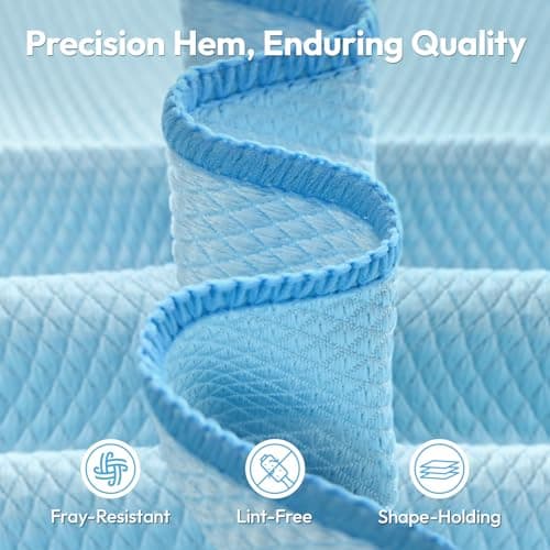 Tekswip Microfiber Glass Cleaning Cloth 6 Pack - 15.5x15.5 Inch Lint Free Streak Free Polishing Cloth for Windows and Mirrors, Fish Scale Nano Cleaning Cloth for Car Window Detailing view 4