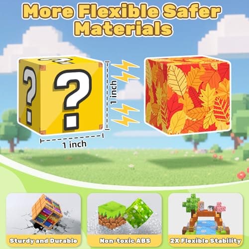 LionFuny Magnetic Blocks, 300Pcs Magnetic Building Blocks Sets, STEM Montessori Stacking Sensory Education Magnet Toys for Kids Toddlers Boys Girls Ages 3 4 5 6 7 8-12 Birthday Gifts, 1" Large Size view 2