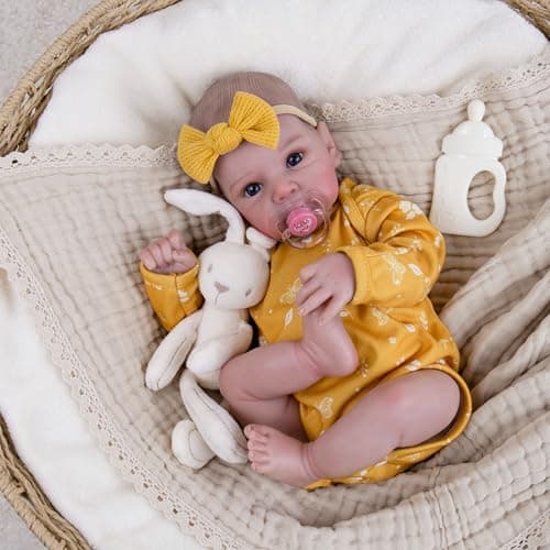 Milidool Lifelike Reborn Baby Dolls - 20 Inch Newborn Baby Doll Girl with Soft Weighted Body, Cute Soft Poseable Realistic Real Life Baby Dolls with Complete Accessories for 3+ Years Old Gifts — image 1