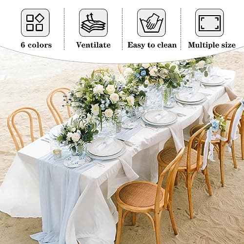 Fitable Black Tableclothes for Rectangle Tables, 6 Pack - 90 x 132 Inch - Reusable and Elegant Tablecloths, Polyester Fabric Table Covers for Wedding, Party, Banquet, Formal Events view 6