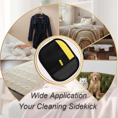 NOTYETING Pet Hair Removal Glove for Dogs and Cats - Upgraded Electrostatic & Reusable 1-Pack, Magic Brush Tool for Laundry, Furniture, Couch, Carpet and Car Seat view 4